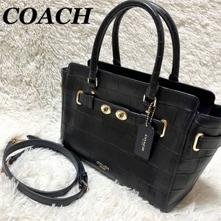 美品　COACH バレエシューズ　シグネチャー　馬車金具　24 異素材　レザー