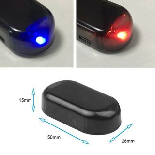 ソーラーセキュリティ LED ライト　レッド、ブルー2個 車用品(車内アクセサリ)