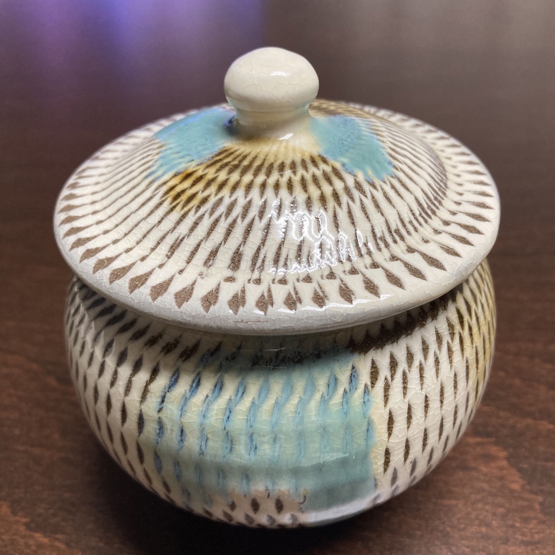 小石原焼 か小鹿田焼の蓋付き大壺 USED品 検:民芸.柳宗悦 - 陶芸 小石原焼 か小鹿田焼の蓋付き大壺 USED品 検:民芸.柳宗悦 - 陶芸