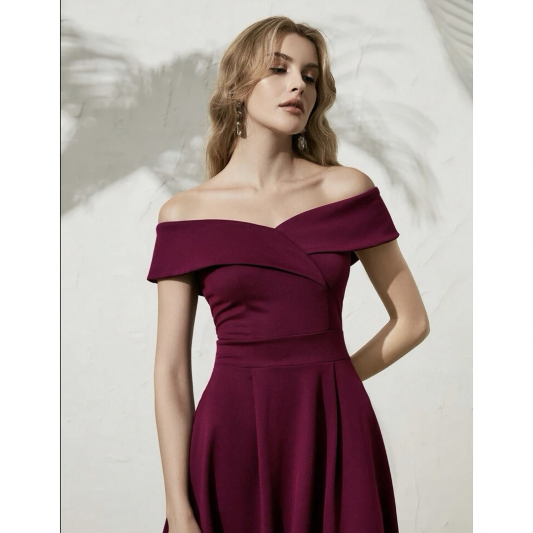 新品　パーティードレス　Mサイズ レディースのフォーマル/ドレス(ミディアムドレス)の商品写真