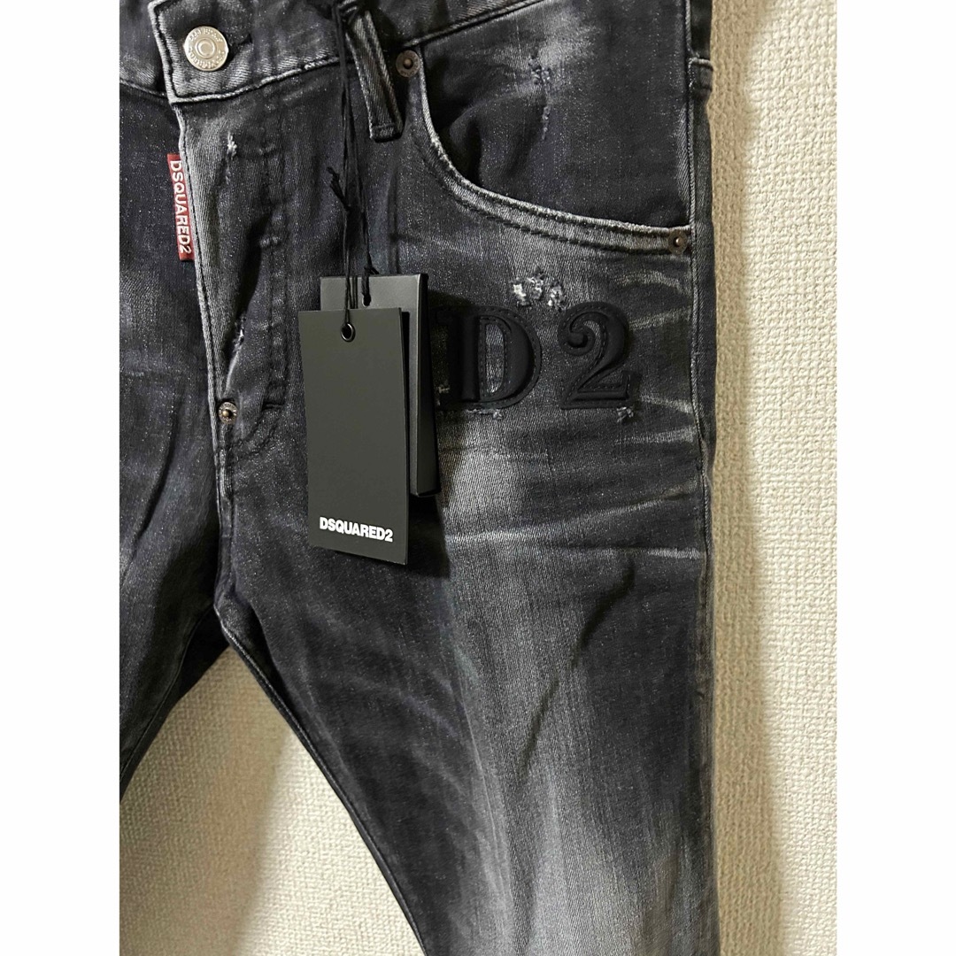 DSQUARED2 - BLACK CLEAN WASH SKATER スーパーストレッチ 44の通販 by