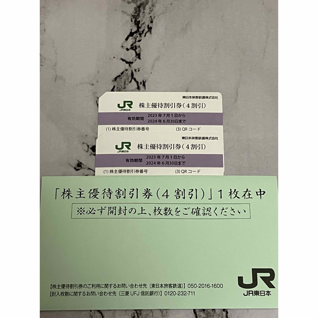 JR東日本旅客鉄道 株主優待割引券2枚セットの通販 by 優's shop｜ラクマ