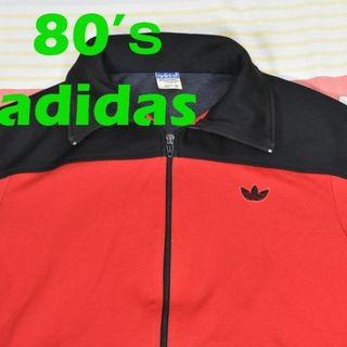 80s OLD adidas デサント　トラックスーツ　ジャージ　短襟