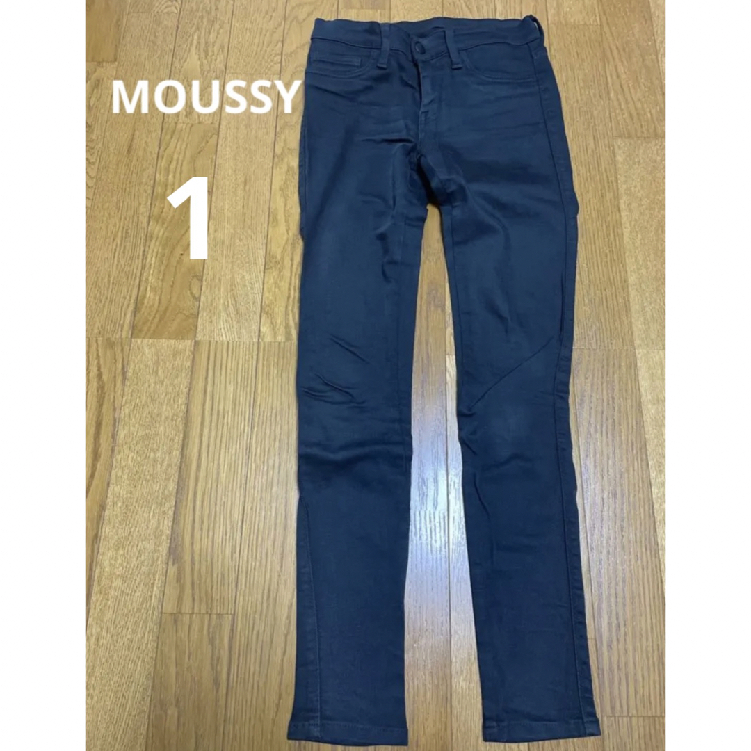 moussy(マウジー)のマウジー　スリム　スキニー　デニム　ジェギンス　パギンス　黒　ストレッチ　1 レディースのパンツ(スキニーパンツ)の商品写真