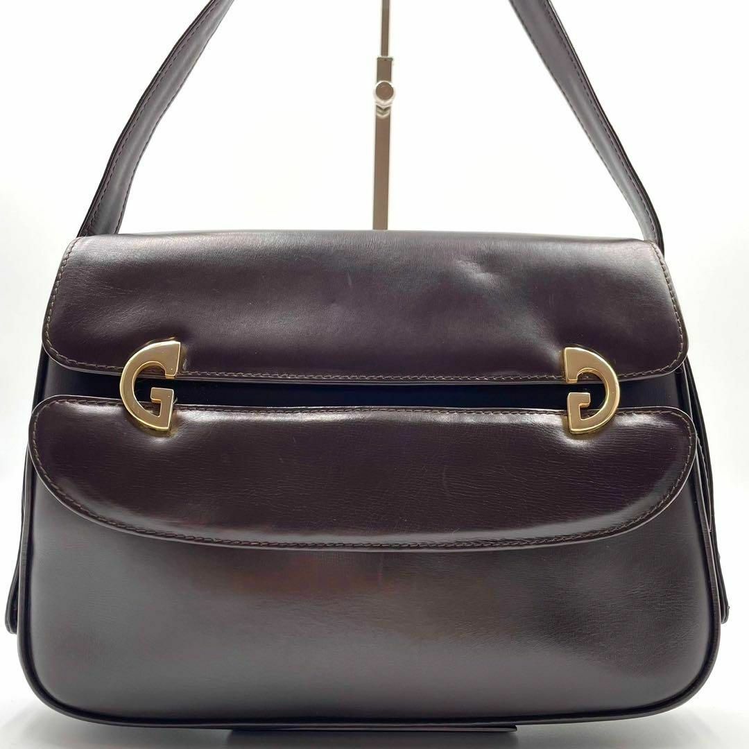 Gucci - 良品 オールド グッチ ワンショルダーバッグ オールレザー G
