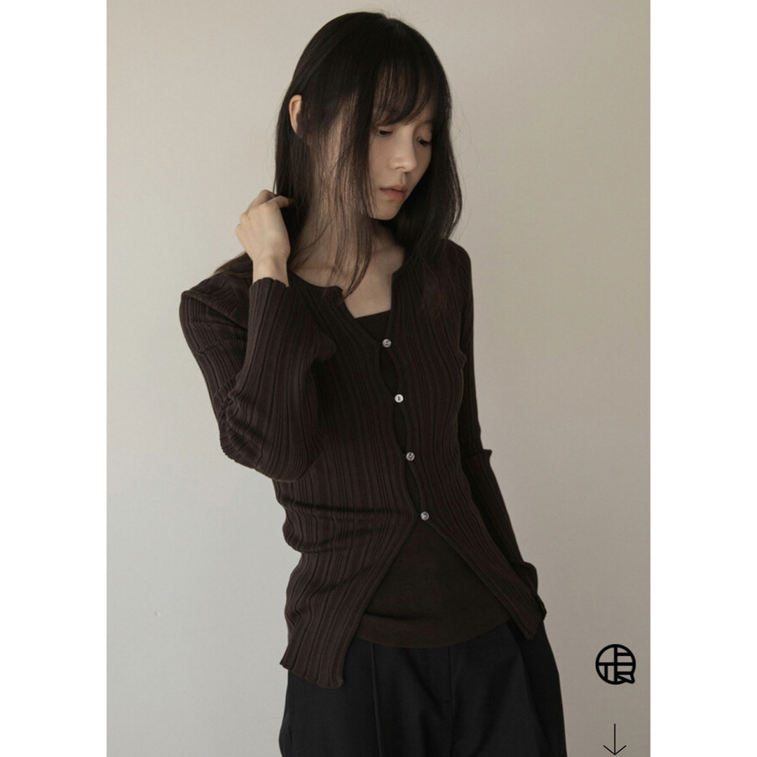 OHOTORO(オオトロ)のOHOTORO Ribbed Set Cardigan  レディースのトップス(カーディガン)の商品写真