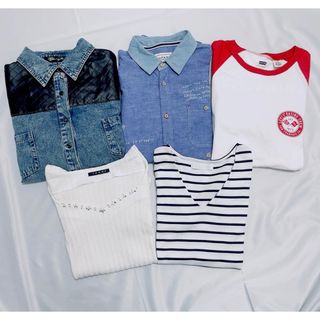 リーバイス(Levi's)のレディース M-Ｌ 長袖 服 まとめ売り 5枚 (Tシャツ(半袖/袖なし))