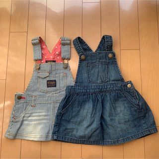 ベビーギャップ(babyGAP)のラングラー　ベビーギャップ　サロペット　スカート　デニム　2点セット(スカート)