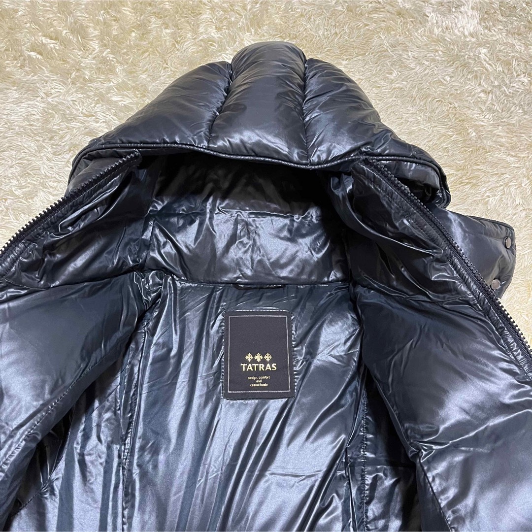 極美品✨TATRAS  スピノサ　ノーカラーダウンジャケット　黒　サイズ1