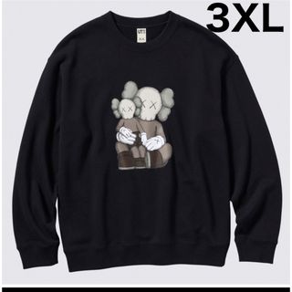 ユニクロ(UNIQLO)のカウズ スウェットシャツ（長袖）KAWS 3XL ブラック(スウェット)