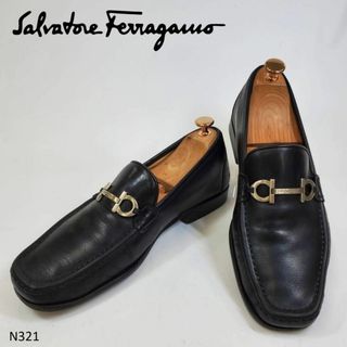 サルヴァトーレフェラガモ(Salvatore Ferragamo)のN321 Ferragamo サルヴァトーレフェラガモ　ガンチーニ　ブラック　8(ドレス/ビジネス)