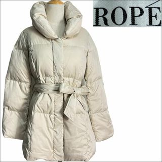 ROPE' - J6237 美品 ロペ ベルテッド ショールカラーダウンコート