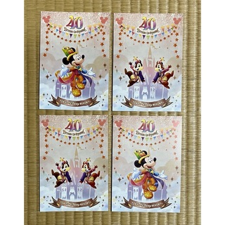 ディズニー(Disney)のホテルミラコスタ　40周年　ポストカード　ミッキー、チップ&デール(キャラクターグッズ)