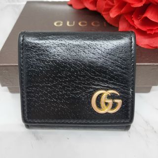 グッチ(Gucci)のGUCCI グッチ コインケース 小銭入れ 財布 GG マーモント ブラック(コインケース/小銭入れ)