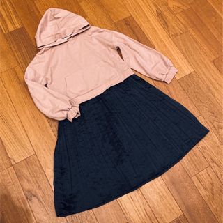 ザショップティーケー(THE SHOP TK)の【THE SHOP TK】 キッズ　ガールズ 長袖ワンピース 140サイズ(ワンピース)