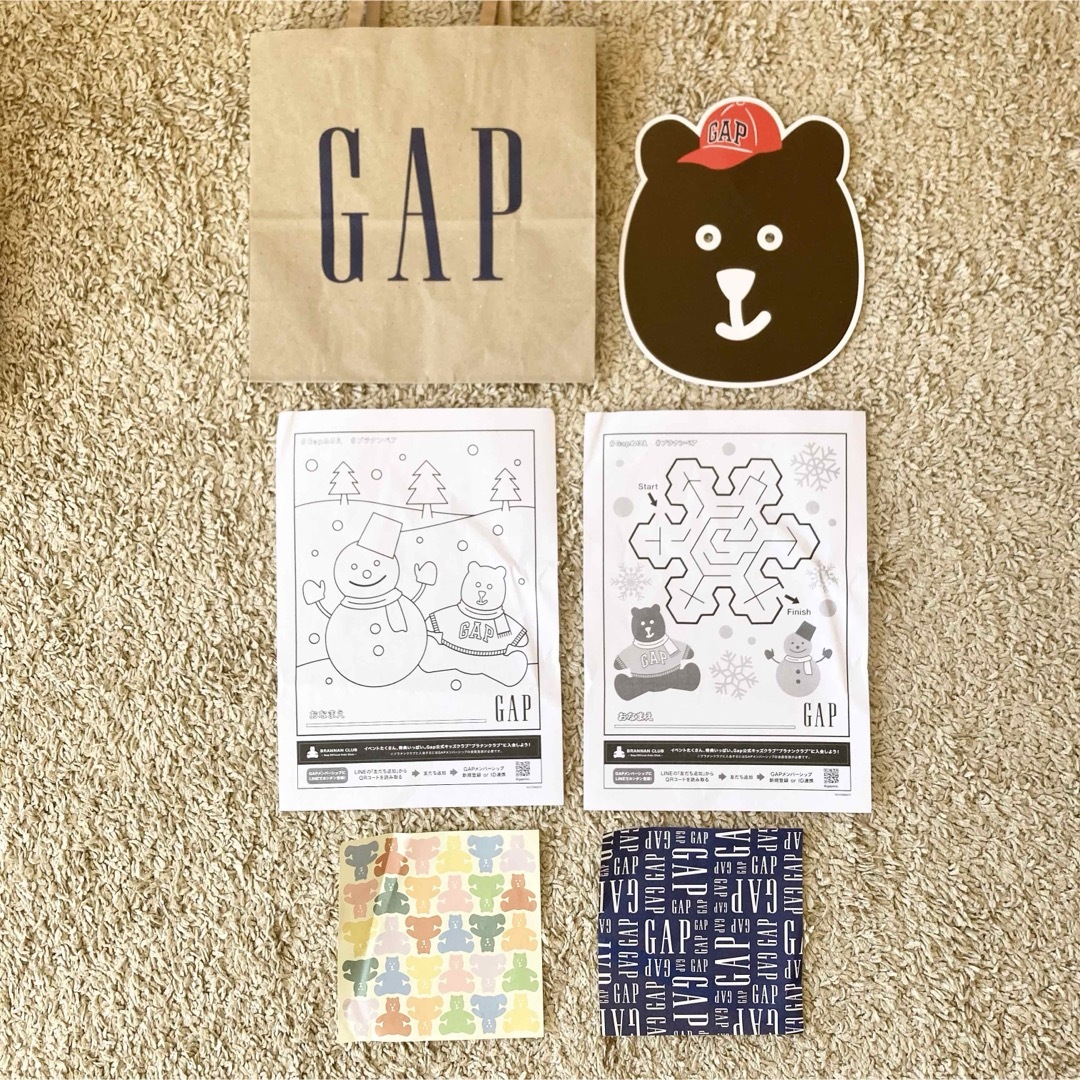 GAP(ギャップ)のGAP ギャップ ブラナンベア キッズ ショッパー 4点セット クリスマス レディースのバッグ(ショップ袋)の商品写真