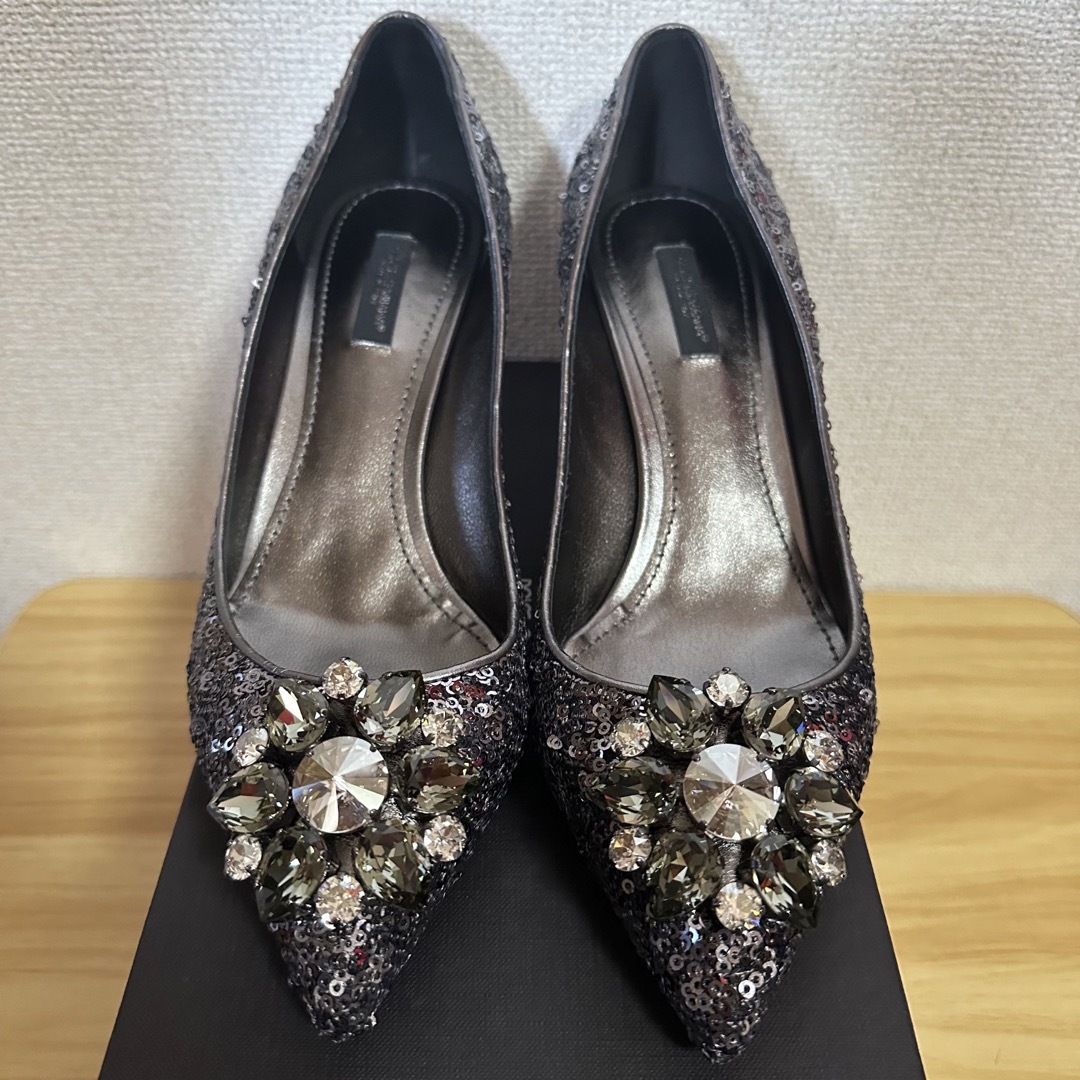DOLCE&GABBANA - Dolce&Gabbana スパンコール ビジュー パンプス DOLCE&GABBANA - Dolce&Gabbana スパンコール ビジュー パンプス