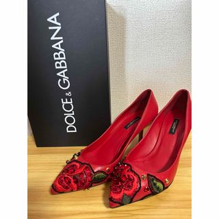 ドルチェアンドガッバーナ(DOLCE&GABBANA)のDolce&Gabbana ローズ パンプス 39.0(ハイヒール/パンプス)