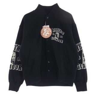 ヒステリックグラマー(HYSTERIC GLAMOUR)のHYSTERIC GLAMOUR ヒステリックグラマー ブルゾン 23SS 01231CJ01 FEELING GOOD フィーリンググッド オーバーサイズ ジャンパー スウェット MA-1 ブルゾン ブラック系 FREE【美品】【中古】(その他)