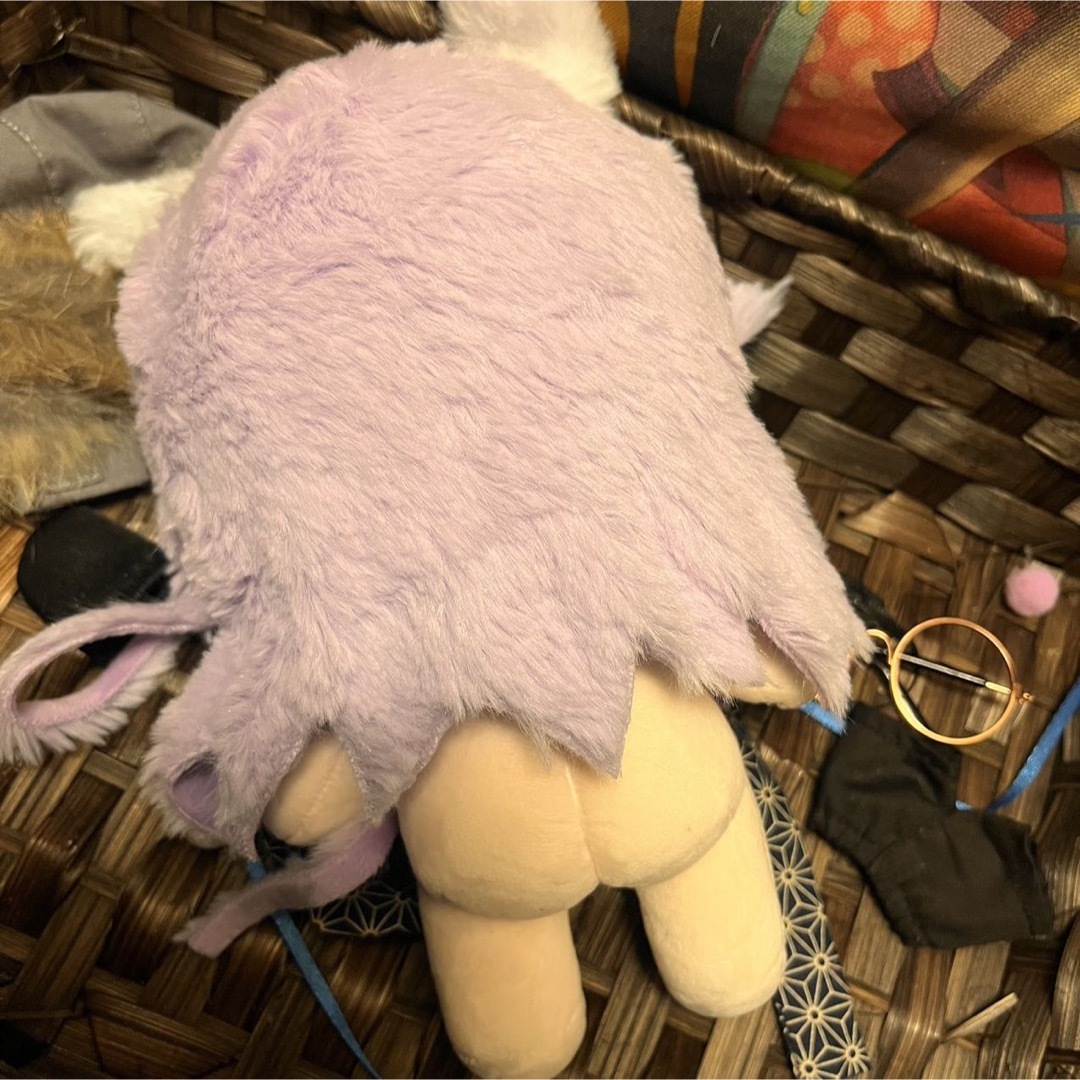 オリジナル　紫　兎　ぬいぐるみ　着せ替え　20cm ハンドメイドのぬいぐるみ/人形(ぬいぐるみ)の商品写真