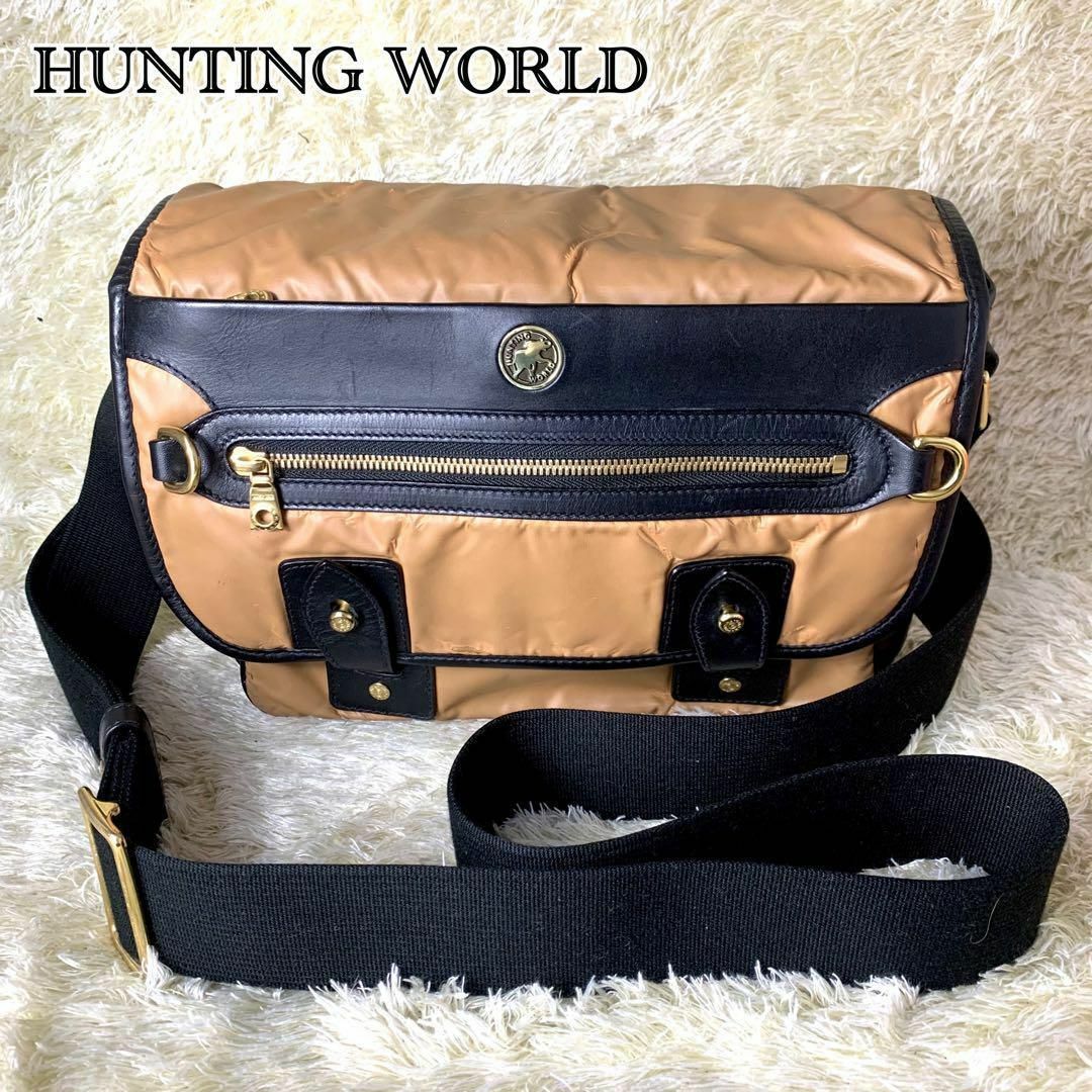 値下げ】美品 HUNTING WORLD ショルダーバッグ バチュークロスナイロン