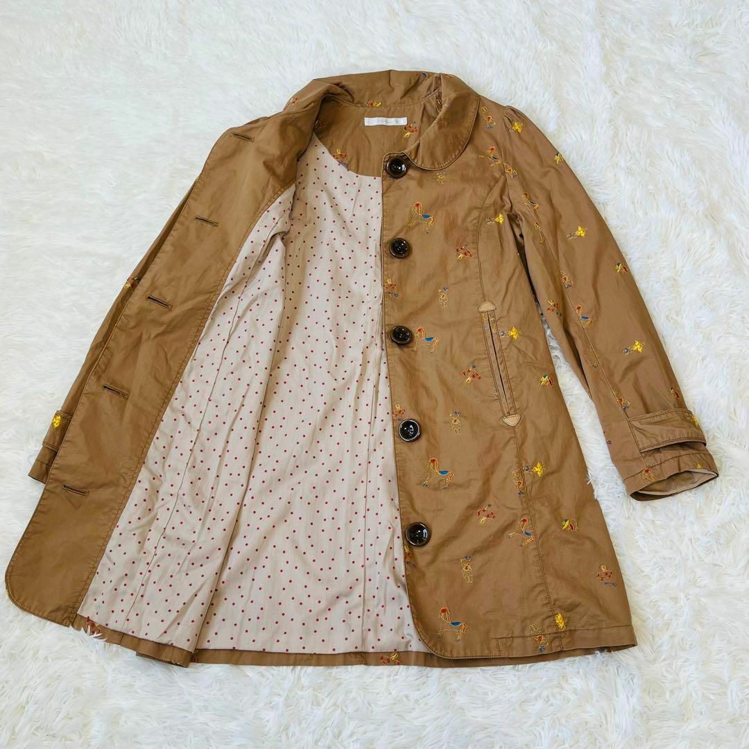 franche lippee(フランシュリッペ)のフランシュリッペ 刺繍　コート　薄手　柄　総柄 レディースのジャケット/アウター(ロングコート)の商品写真