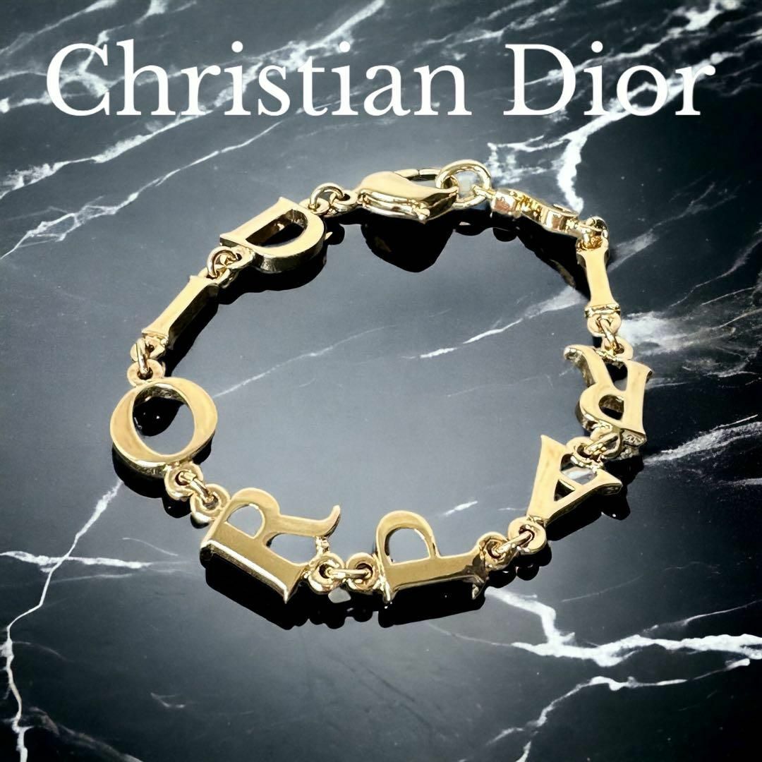 Christian Dior - 【美品☆】ディオール Dior バングル ロゴ ゴールド