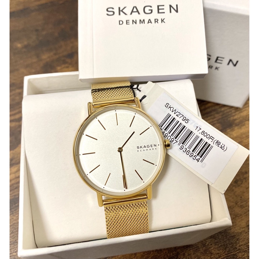 SKAGEN(スカーゲン)の【新品】SKAGEN SIGNATUR ユニセックス イエローゴールドウォッチ レディースのファッション小物(腕時計)の商品写真