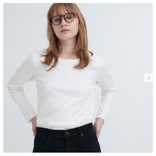 ユニクロ(UNIQLO)のUNIQLO スムースストレッチコットンクルーネックT(Tシャツ(長袖/七分))