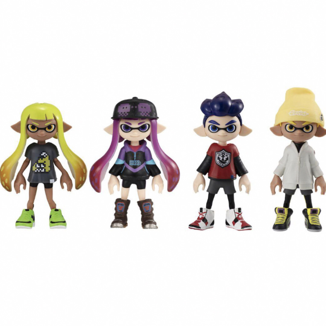 BANDAI(バンダイ)のスプラトゥーン2   きせかえギアコレクション　復刻版　全種8点　ロッカーレッド エンタメ/ホビーのフィギュア(ゲームキャラクター)の商品写真