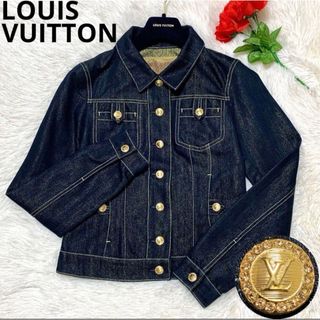 【極上品】LOUIS VUITTON 06AW キラキラ 装飾 デニムジャケット