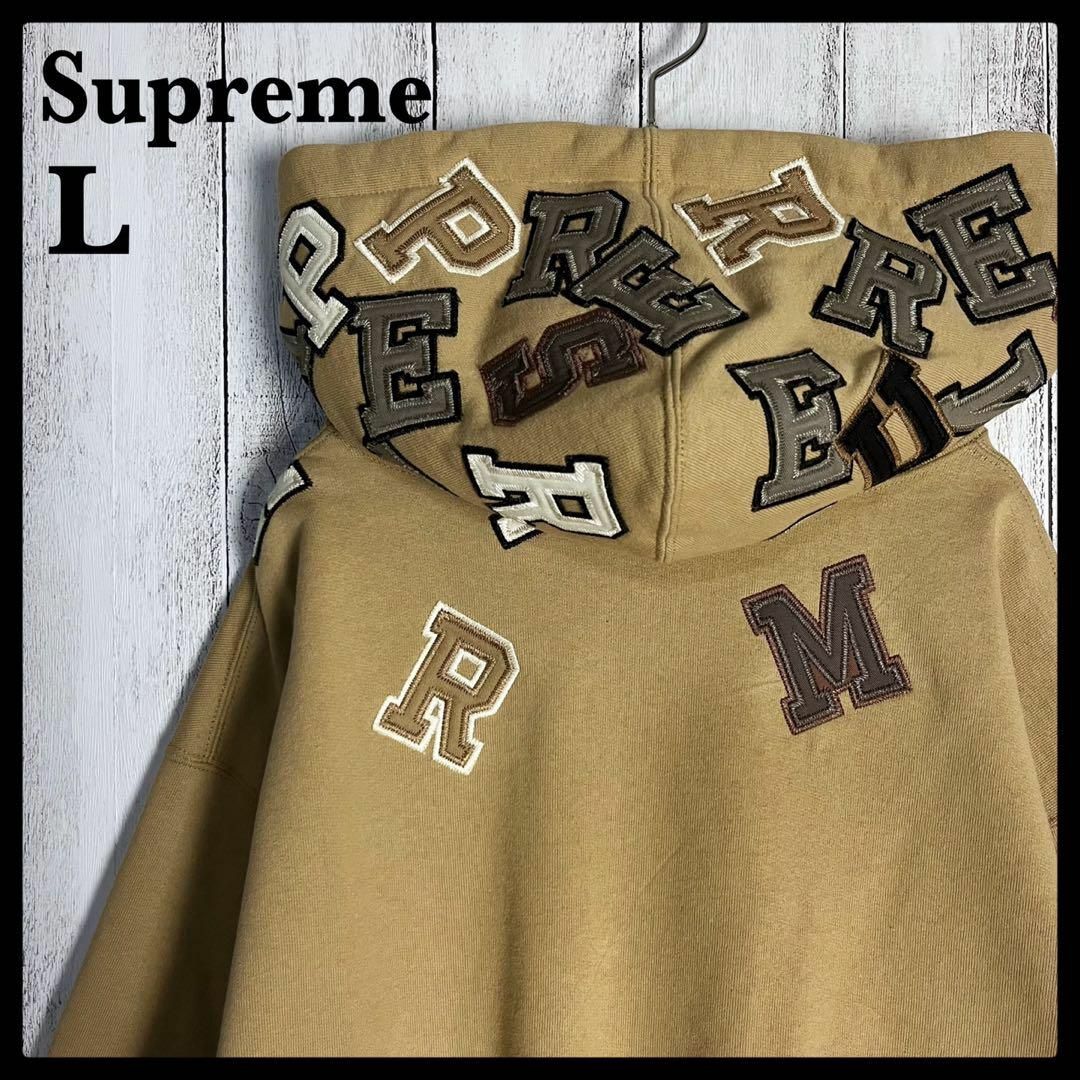 希少カラー】Supreme(シュプリーム) フード刺繍ビックロゴ パーカー/L-