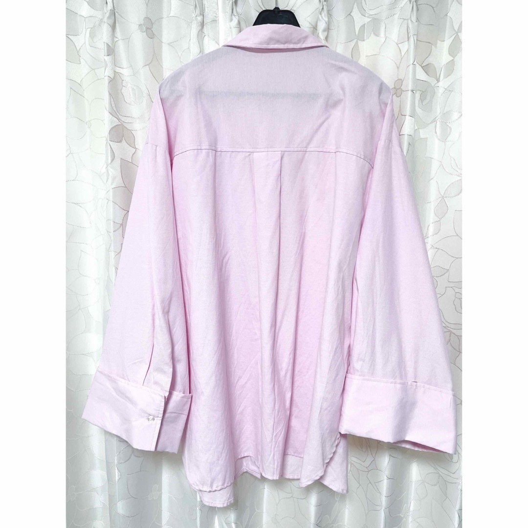 GRL(グレイル)のワイドスリーブビッグシャツ グレイル GRL ピンク レディースのトップス(シャツ/ブラウス(長袖/七分))の商品写真