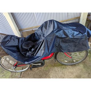 自転車用レインコート　レインポンチョ☆収納袋付き(レインコート)