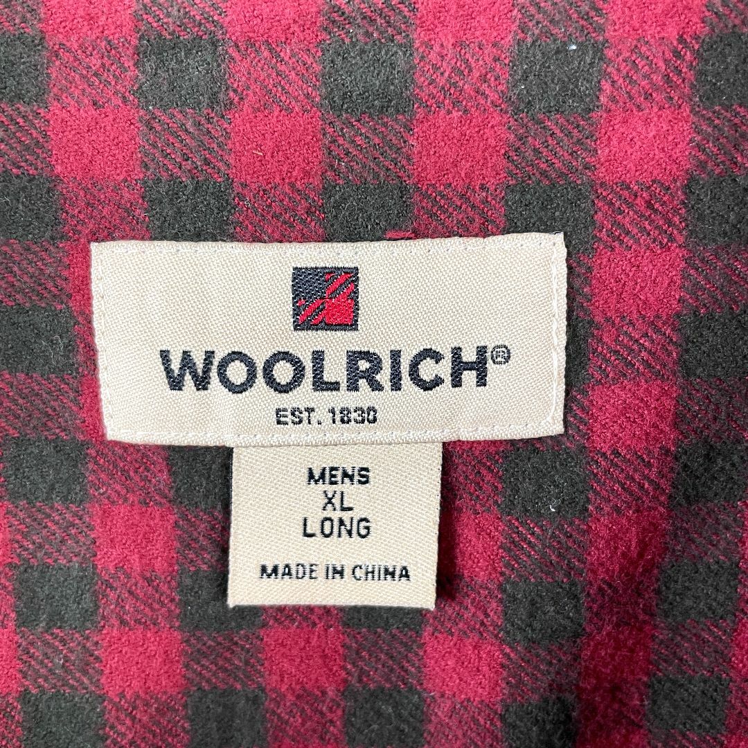 WOOLRICH(ウールリッチ)のUSA古着 ウールリッチ ブロックチェック 長袖シャツ 秋冬 赤 メンズ XL メンズのトップス(シャツ)の商品写真