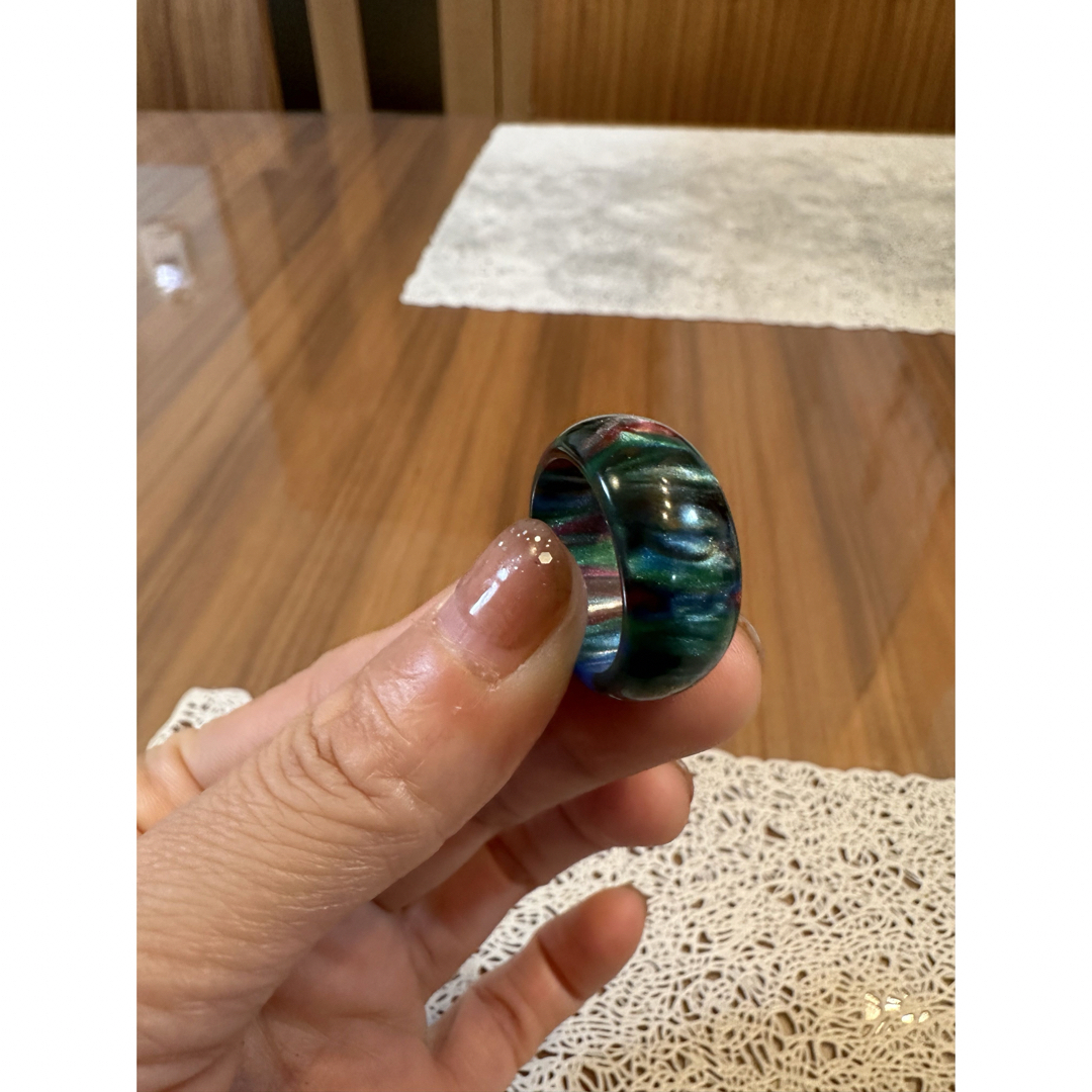 V-543  珊瑚　海柳　リング　指輪　男女兼用17号 レディースのアクセサリー(リング(指輪))の商品写真