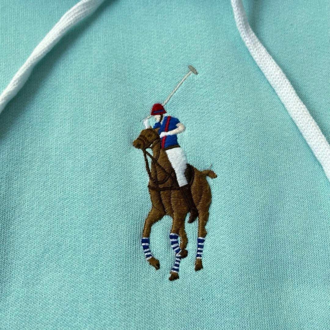 POLO RALPH LAUREN(ポロラルフローレン)のラルフローレン　ビッグポニー　ポロ　ミント　パーカー　大きめ　L レディースのトップス(パーカー)の商品写真