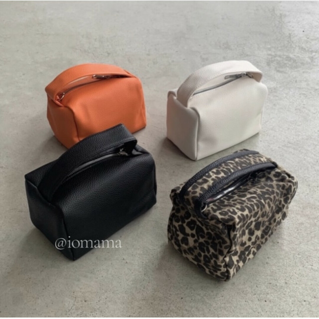 スクエア ボックス ショルダー オレンジ レザーバッグ ハンドバッグ 派手 色物 レディースのバッグ(ショルダーバッグ)の商品写真