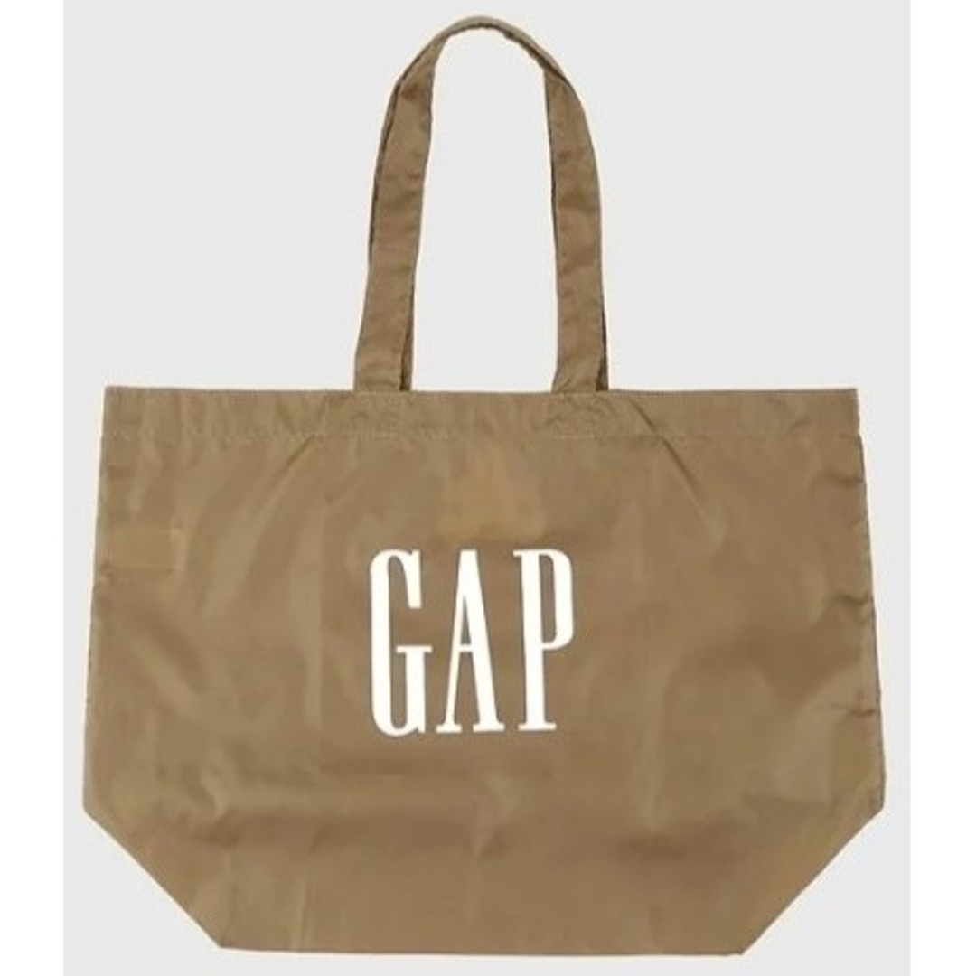 GAP(ギャップ)のGapロゴ BIGエコバッグ ギャップ ブラウン大 ＋ レッド ２個セット レディースのバッグ(エコバッグ)の商品写真