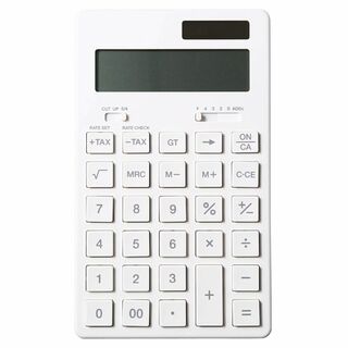 【在庫処分】無印良品 電卓 普通電卓 ホワイト 12桁(KK-1154MS) 3(OA機器)