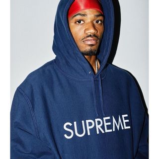 シュプリーム  Capital Hooded supreme ネイビー L