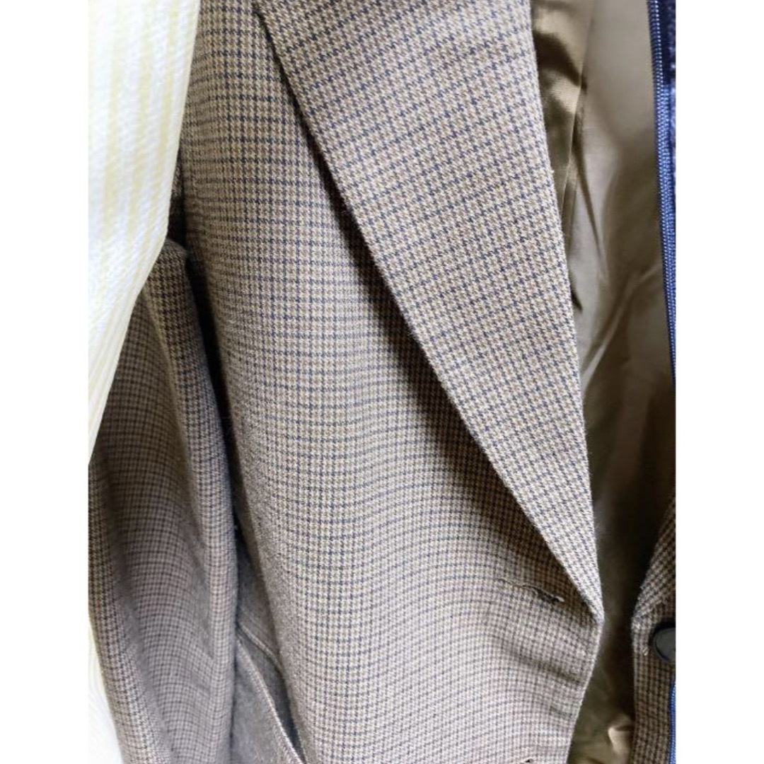 dholic(ディーホリック)の【半額以下】nain チェックシングルジャケット 上下set ブラウン レディースのジャケット/アウター(テーラードジャケット)の商品写真