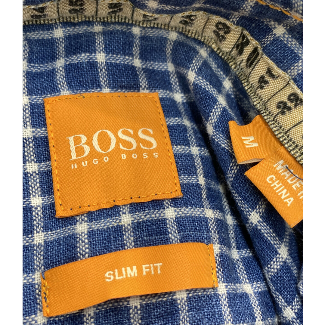 HUGO BOSS(ヒューゴボス)のヒューゴボス HUGO BOSS 長袖ギンガムチェックシャツ    メンズ M メンズのトップス(シャツ)の商品写真
