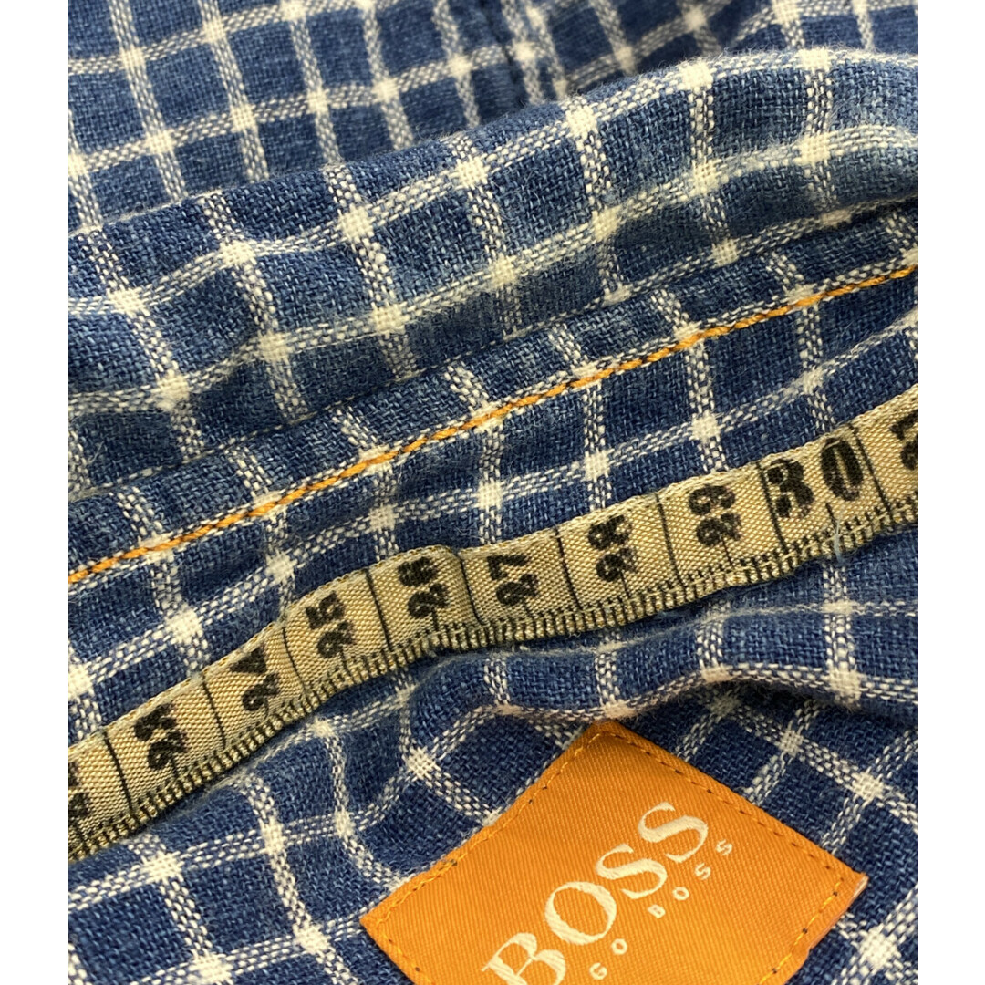 HUGO BOSS(ヒューゴボス)のヒューゴボス HUGO BOSS 長袖ギンガムチェックシャツ    メンズ M メンズのトップス(シャツ)の商品写真