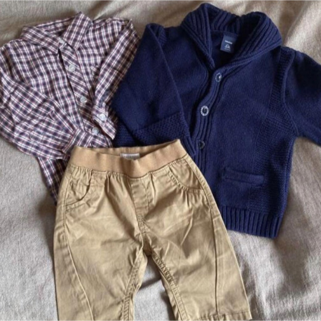 babyGAP(ベビーギャップ)の3点セット キッズ/ベビー/マタニティのキッズ服男の子用(90cm~)(カーディガン)の商品写真