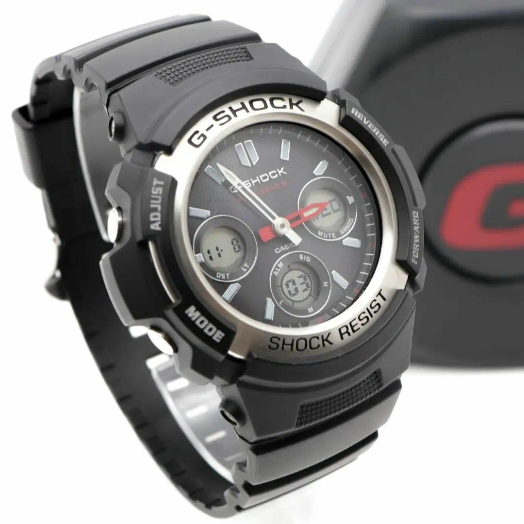 《美品》G-SHOCK 腕時計 ブラック 電波ソーラー メンズ ライトp