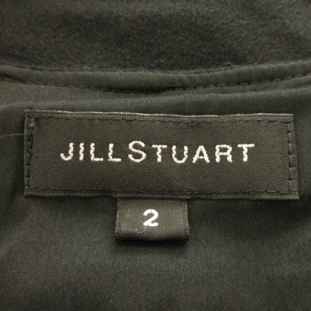 JILLSTUART(ジルスチュアート)のジルスチュアート ワンピース ミニ ノースリーブ ウール バックベルト 2 黒 レディースのワンピース(ミニワンピース)の商品写真