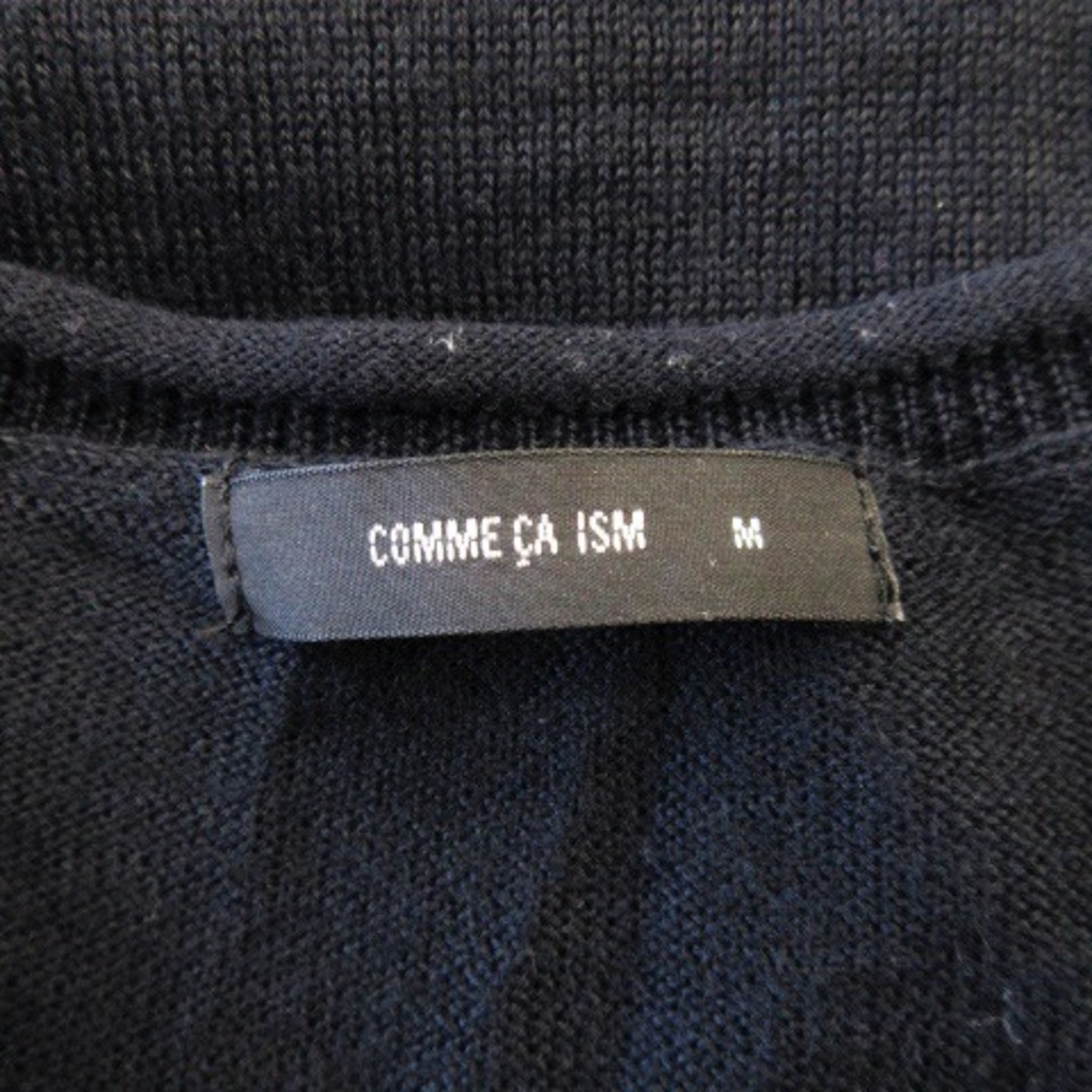 COMME CA ISM(コムサイズム)のコムサイズム ニット セーター Vネック 長袖 ウール混 アーガイル M 紺 メンズのトップス(ニット/セーター)の商品写真