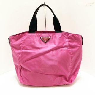 プラダ(PRADA)のプラダ ハンドバッグ美品  - ピンク×黒(ハンドバッグ)