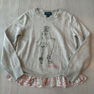 ポロラルフローレン(POLO RALPH LAUREN)のPolo Ralph Lauren 犬と女の子 花柄 レイヤード ニット(ニット)